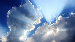 Blue clouds light skies