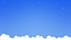 Blue clouds minimalistic