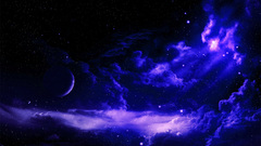 Blue clouds outer space