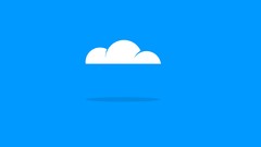 Blue clouds summer minimalistic artwork