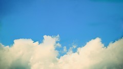 Blue clouds white skies