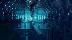 Blue columns architecture Pillars buildings indoors 