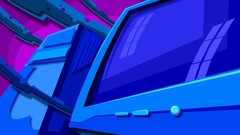 Blue Computers Monitor multicolor vectors