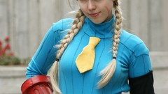 Blue cosplay costume ass