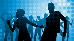 Blue dance silhouette Art 1920x1200