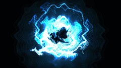 Blue dark abstract black background warp