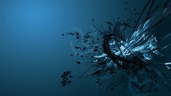 Blue dark abstract explosions