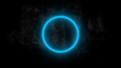 Blue dark black background circles glowing minimalistic