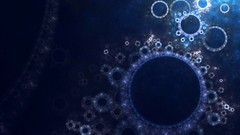 Blue dark patterns abstract bubbles