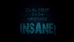 Blue dark Typography bebe insane