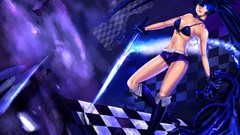 Blue dark weapons Katana navel Shorts gloves Swords belts long 