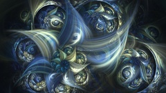 Blue dark white Fractals platinum