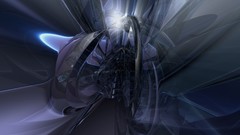 Blue design abstract blades digital art