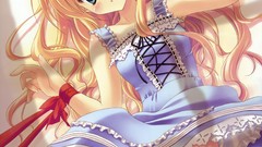 Blue dress anime girls