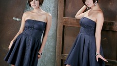 Blue dress asians models Korean Ryu Ji Hye