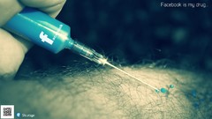 Blue drugs facebook syringe digital art