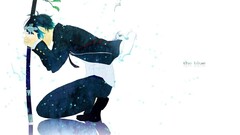 Blue Exorcist okumura rin Anime sword blue anime boys Katana