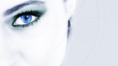 Blue eye beautiful android clear