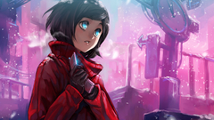 Blue eyes anime girls