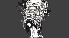 Blue eyes artwork machinery