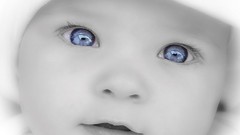Blue eyes baby selective