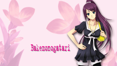 Blue eyes bakemonogatari purple