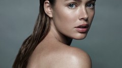 Blue eyes brunettes models doutzen kroes pink lipstick