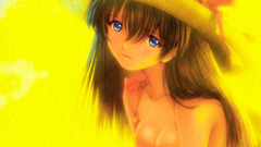 Blue eyes cleavage long