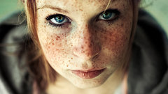 Blue eyes freckles faces