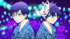 Blue eyes glasses kimono