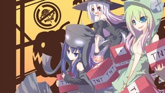 Blue eyes Halloween cleavage