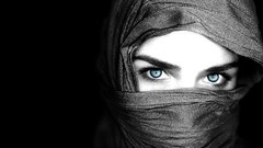 Blue eyes hooded