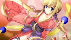 Blue eyes Japanese clothes