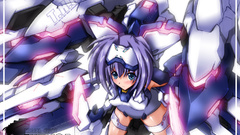 Blue eyes mecha purple