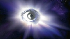 Blue eyes pink woman