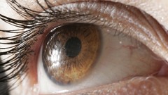 Blue eyes pink woman