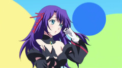 Blue eyes purple hair