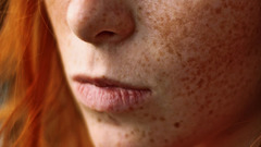 Blue eyes redheads freckles