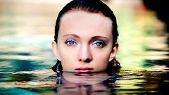 Blue eyes rivers black hair