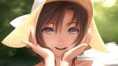 Blue eyes short hair black hair idolmaster kikuchi makoto 