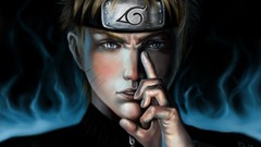 Blue eyes uzumaki naruto naruto shippuden headbands artwork 