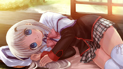 Blue eyes white hair