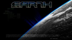 Blue film letters Technology Earth posters outer space Photo 