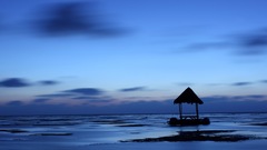 Blue floating hut Phillipines