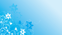 Blue Flowers abstract vectorized