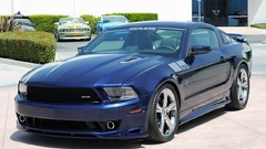 Blue Ford mustang