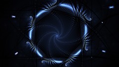 Blue fractal digital art