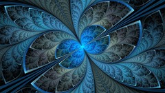 Blue Fractals abstract fractal