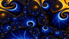 Blue Fractals gold