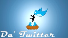 Blue funny Twitter minimalistic